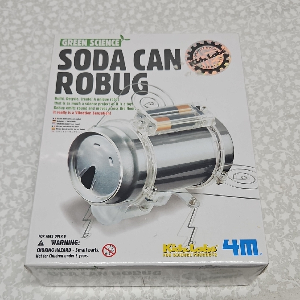 Green Science Soda Can Robug